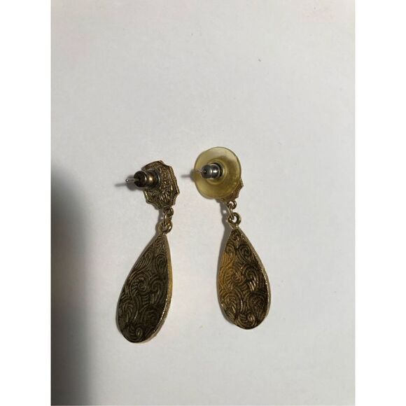 Vintage 1928 Faux Pearl Drop Earrings - Picture 2 of 5